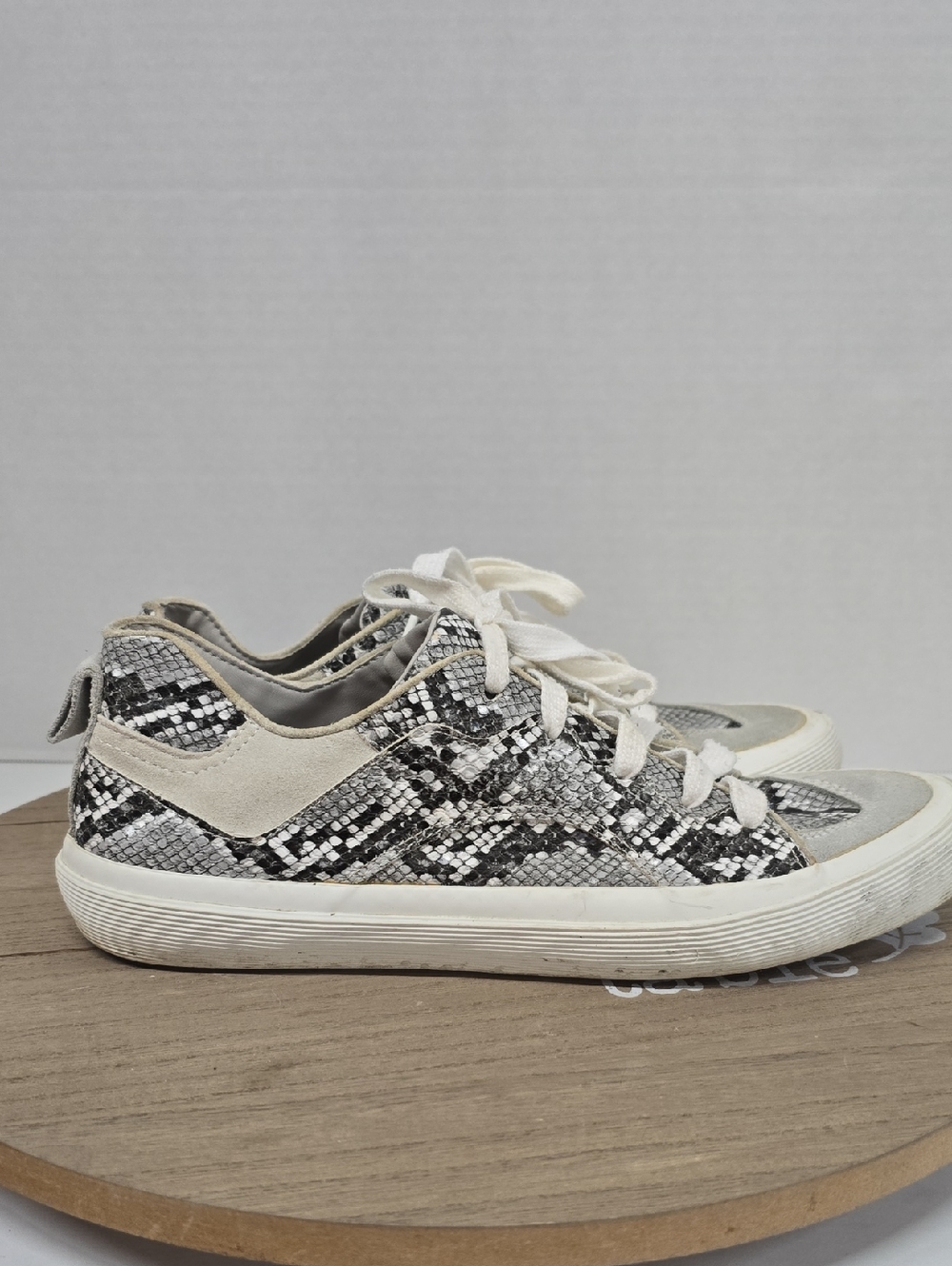 Zara Snakeskin Animal Print Trainers Sneakers Size 40 - Picture 5 of 14